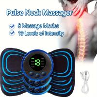 Mini Masajeador Cervical Eléctrico Alivio Del Dolor Muscular Con Pantalla Digital Ajustable Para Espalda Y Cuello - details 2
