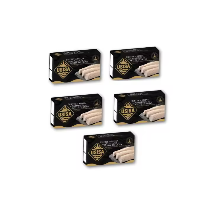 5 unidades - Filetes de Melva de Andalucía Canutera en Aceite de Oliva USISA 120gr - 1