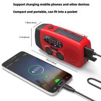 Radio solar portátil, manivela principal, Radio Am/FM/NOAA, Dispositivo de emergencia de Radio Meteorológica con interior de 3 LED y Cargador de teléfono para senderismo, camping, Radio en el lugar de Trabajo - details 2