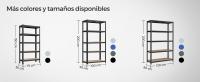 SONGMICS Juego de 2, Estantería Pesada de 5 Niveles, Estantería de Acero, Montaje Rápido, para Instrumentos, Garaje, Almacén, Trastero, Carga de 650 kg, 30 x 75 x 150 cm, Negro/Plata - details 1