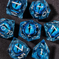 Juego De Dados DND Líquido Núcleo D&D Resina Fronteriza Para Juego De Rol RPG D20 D12 D10 D8 D6 D4 Borde Fino Dados De Dragón Y Sótano - details 14