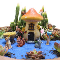Set Creativo De Casa De Hadas Miniatura Para Macetas Jardín De Hadas Resina Pequeña Casa De Hongo Dollyhouse Cartoon - details 4