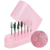 Caja De Almacenamiento Para Brocas De Uñas Con 12 Agujeros Soporte Para Cabezas De Molienda De Manicura Accesorio De Arte De Uñas Para Salón De Belleza - details 1
