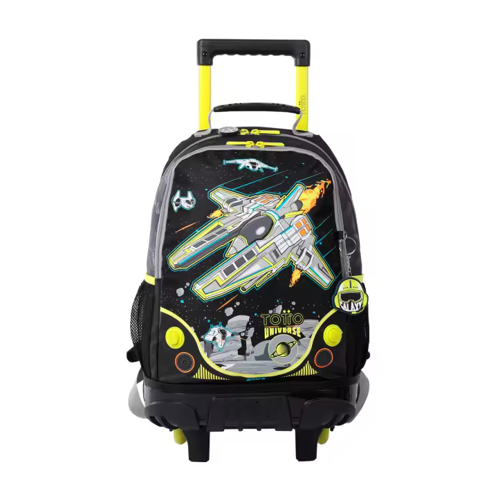 Totto Mochila infantil ruedas Spaceship -Dimensiones:29.5 x 41.5 x 17 cm-Material:Poliester - 1