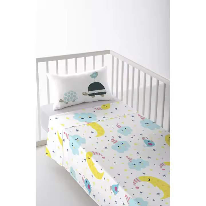 JUEGO DE SÁBANACUNA/MAXICUNAINFANTIL BEBE 100% ALGODÓN PABLO B COOL KIDS FABRICADO EN ESPAÑA - 1