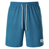Nuevos Pantalones Cortos De Corduroy Para Hombre Verano Color Sólido Con Cordones Estilo Casual Cierre De Cordón Talla Media - details 48