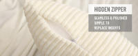 Funda De Cojín De Terciopelo 18x18 Estampado Rayado Para Decoración De Sala De Estar Cama Sofá Suave Cubierta De Cojín Beige Blanco - details 5