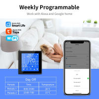 Termostato Wifi Slimme Con Pantalla Táctil LCD Para Calentamiento Por Electricidad Agua Y Gas Control Remoto Tuya - details 7