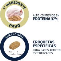 10 Kg - ADVANCE ADULT STERILIZED PAVO Y CEBADA PIENSO PARA GATOS - details 2
