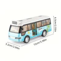 Juguetes De Autobús Escolar Con Sonido Y Luz Coches De Metal Fundido a Presión Potenciados Por Fricción Regalo Para Niños - details 7