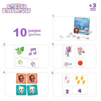 Lisciani Gabby's Dollhouse - Juegos de mesa 10 en 1, multijuegos, juegos niños 3 años, juguetes infantiles educativos, incluye juego de puzle, memo, colores, números, bingo, formas, asociaciones, sombras, busca y encuentra - details 1