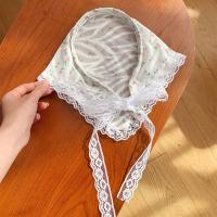 Fular De Encaje Cuadros Rojo Para Mujer Accesorio De Cabello Estilo Retro Triangular Para Viajes Y Fotografía Bandana De Algodón Adecuada Para Todas Las Estaciones - details 18