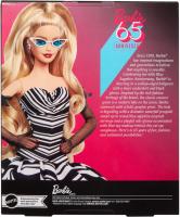 Barbie Signature 65 Aniversario Muñeca Rubia con Vestido de Rayas Blancas y Negras de Gala, muñeca de colección (Mattel HRM58) - details 5