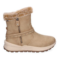 Davinia Shoes Botines de Invierno Planos para Mujer, Comodos y Elegantes, Diseño Moderno, Detalle de Pelo y Adorno de Correa, Cierre de Cremallera. Shoes&Blues.es PP-17-Kaki - details 1