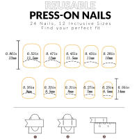 24PCS Uñas Postizas De Dedo Medio En Rosa Para Mujer Y Niña Uñas De Verano Con Gradiente Regalo Ideal Para Fiesta - details 3