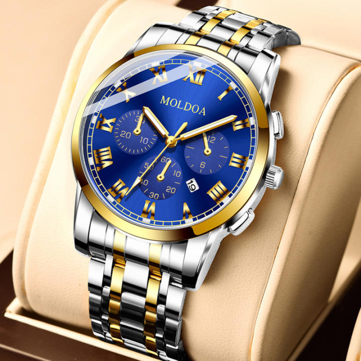 Men's Waterproof Quartz Watch Male Business Wristwatch Calendar Luminous Function Perfect For Daily Wear Outdoor Activities