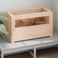 vidaXL Jaula para hámster madera maciza abeto 60x30x35 cm - details 1