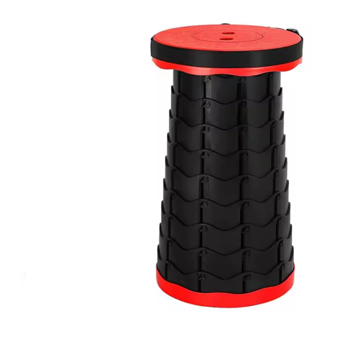 Taburete plegable para acampar Taburete plegable de plástico retráctil Taburete ligero portátil para pesca Barbacoa Al Aire Libre Interior Cocina Carga máxima 150KG - 1