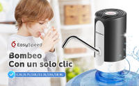 Dispensador de Agua eléctrica, Bomba de Agua,  USB-C, Bomba automática portátil con 2 adaptadores para Botellas y garrafas de 5, 8, 10, 15 y 20 litros, 1200mAh para Camping Oficina Gimnasio EasySpeed - details 0