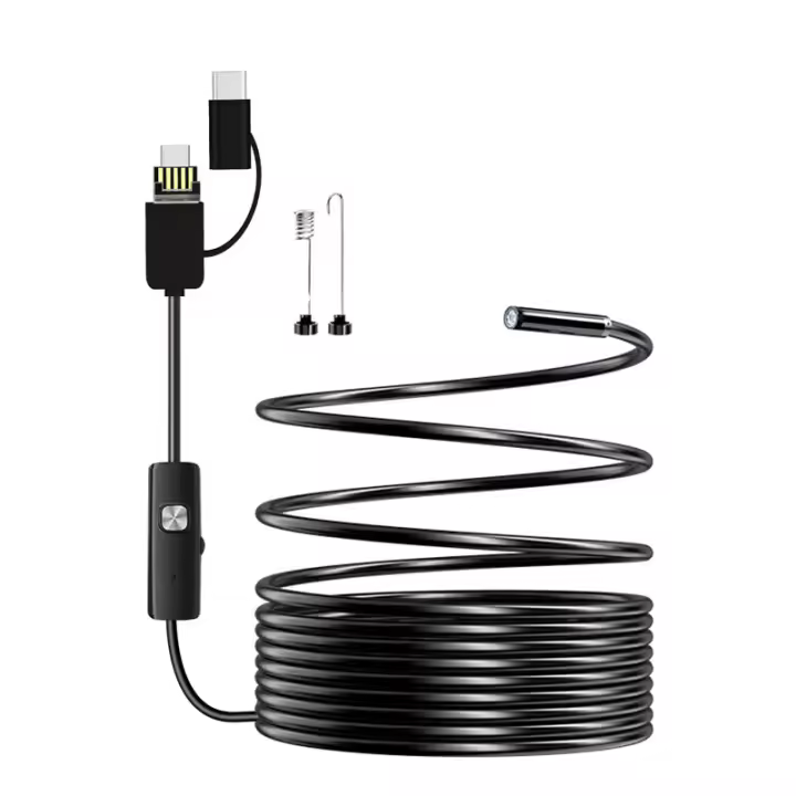 Cámara De Endoscopia USB-C Borescope Inspección Con 6 Luces LED Cámara Flexible Impermeable Para OTG Android Teléfono PC - 1