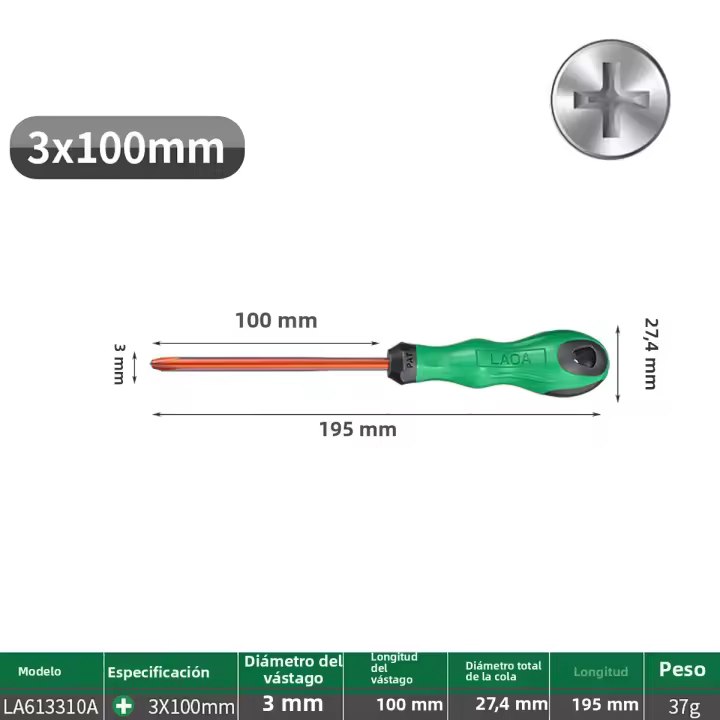 LAOA Herramienta De Mantenimiento Profesional Con Destornillador De Acero S2 De Aluminio Y Cabezas De Tornillo Magnéticas Para El Hogar - 1