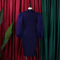 Vestido Elegante Para Oficina Para Mujer Profesional Con Cuello En V Y Diamantes Ajustado Silueta De Saco Midi Formal Vestido De Trabajo - details 20