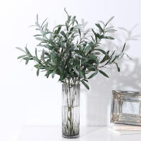 Rama De Olivo Artificial Verde Hojas Para Navidad Plantas Falsas Para Decoración De Bodas Y Casas Flores De Seda Para Fotografía - details 12