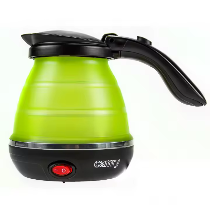 Camry CR 1265 Hervidor Agua Eléctrico Plegable, 0,5L, Silicona sin BPA, Resistencia Oculta, Apagado Automático, 750W, Verde - 1
