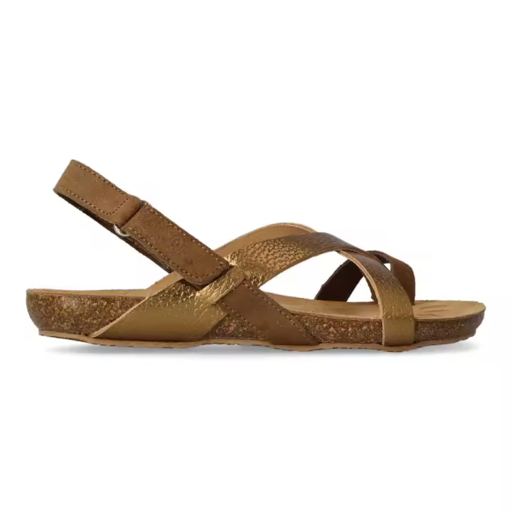 Yokono Sandalia Piel Natural Tiras Planta Acolchada Visón-bronce - 1