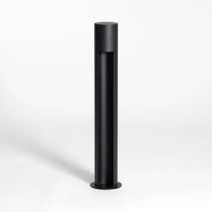 Ledkia Baliza de Pie Exterior Aluminio 60cm Nervik Negro - 1