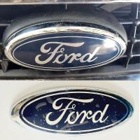 Emblema delantero y trasero ovalado azul/cromado de 145 x 60 mm para Ford Focus Mondeo Transit - details 0