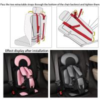 27.8*11 inch car travel seat cushion, portable seat belt, foldable car seat protector, children's travel accessories, easily foldable and machine washable, multiple colors available - details 7
