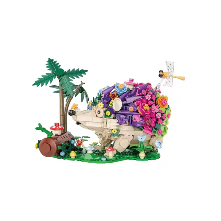 Juego De Construcción Creativo 2024 Con Plantas Y Erizos Bloques De Construcción DIY MOC Modelo Animal Para Niños Juguete De Puzzle De Artesanía Para Festivales - 1