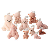 Molde De Velas De Oso 3D En Silicona Para Resina Y Sabão Molde De Decoração De Casa Para Velas Molde De Resina De Oso Teddy Bear - details 6