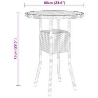 vidaXL Juego de muebles de jardín de 5 piezas ratán sintético gris - details 7
