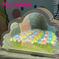 Lámpara De Noche Creativa Tulipán Nube Mar De Flores Luz Atmosfera Transparente Regalo Para Amantes Del Qixi Decoración De Escritorio - details 9