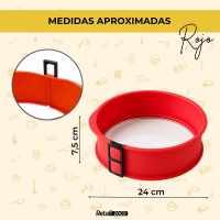Banner - Molde Desmontable de Silicona para Bizcochos rojo 22 cm