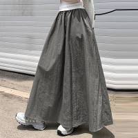 ZANZEA Falda Larga Para Mujer Verano 2024 Estilo Casual Con Bolsillos Ajustable En Cintura Maxi Skirt Oversize Streetwear - details 5