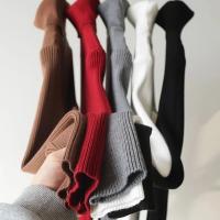 EVNISI Vestido Bodycon De Térmica Para Mujer Otoño Invierno Cuello Alto Manga Larga Suéter Sólido Oficina Regular Talla Slim Longitud Rodilla - details 26