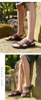 Sandalias De Moda Para Hombre Verano Cómodas Casual Zapatillas De Playa Antideslizantes Abiertas Tacones Planos Material De Suela De Goma Cuero Artificial - details 9