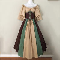 Medieval Clothing Women's Short Sleeve Gothic Dresses Retro Party Dresses Prom Dress - details 4