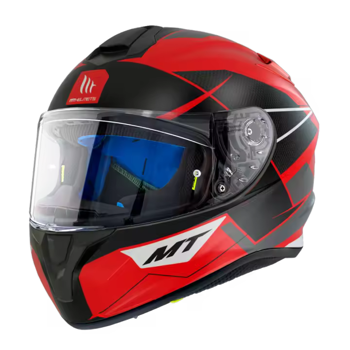 Casco MT Helmts Modelo Targo Podium Rojo y Negro Homologado CE Dot 5 Unisex - 1