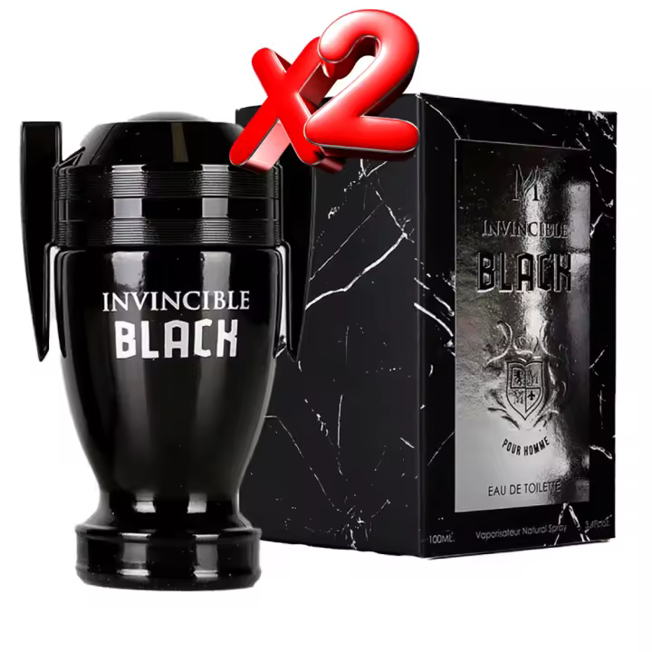 2 UNIDADES Invincible Black Eau de Toilette para hombre 100ml Montage Brands Fragancia inspirada en otros perfumes Perfume masculino - 1