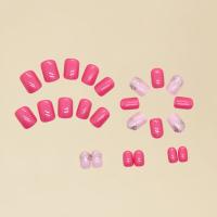 Kit De Uñas Postizas Con Diseño Geométrico Y Estampado De Océano Azul 24 Piezas Uñas Falsas Cortas De ABS Para Arte De Uñas - details 43