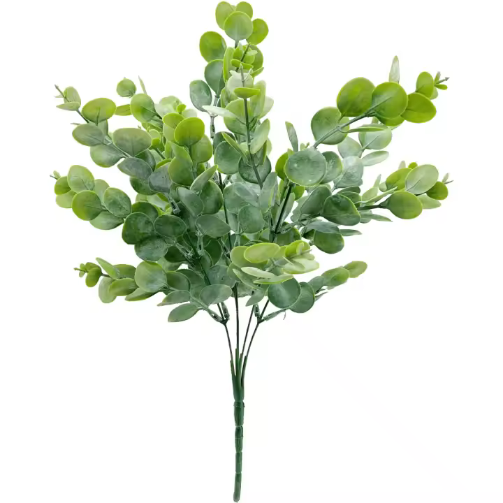 Poenia Arte Floral - Flores y Plantas Artificiales - Ramo de Eucalipto Artificial 38cm - Realista y Fácil de Cuidar - 1