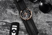 Reloj De Pulsera Deportivo Multifuncional Para Hombre BENYAR 2023 Cronógrafo De Cuarzo Resistente Al Agua 30M Con Manos Luminosas Y Calendario Completo Material De Correa De Cuero - details 8