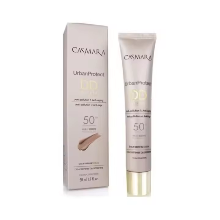 Casmara Crema Urban hidratante Antiedad con color para todo tipo de piel con factor de protección 50 S.P.F Color 02 Dark - 50ml - 1