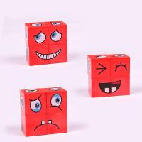 Cubo Mágico De Madera Para Niños Juego Interactivo De Expresiones Faciales Con Cambios De Cara Para 4 Jugadores Bloques De Construcción Educativos - details 9