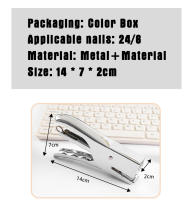 Clavadora Manual De Metal Profesional Duradera Y Estancada Para Oficina Y Estudio Equipo De Oficina De Calidad Regalo Tamaño Normal - details 3