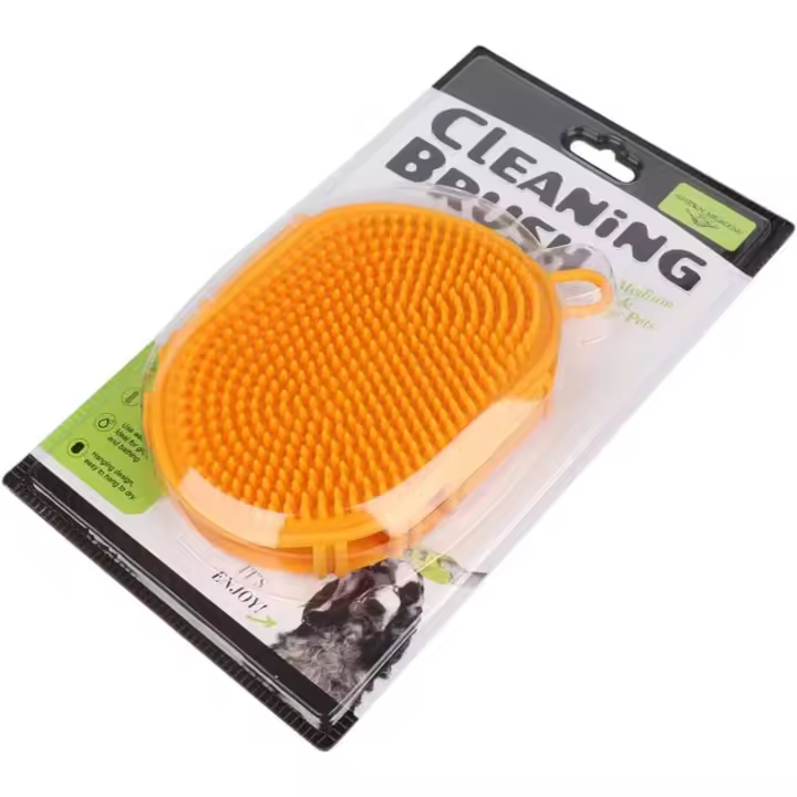 Green meadow - Manopla para mascotas(Naranja). Limpieza de doble cara para ducha de mascotas - 1